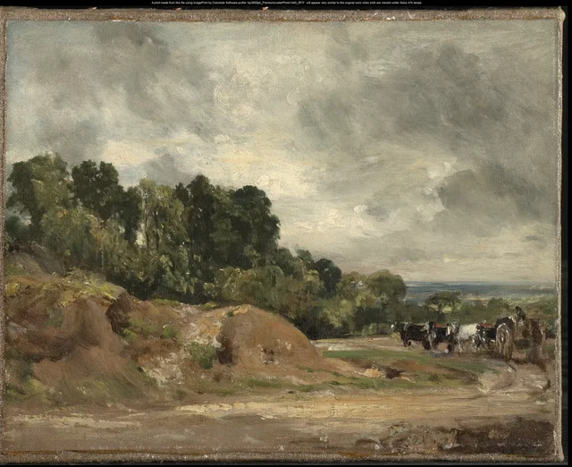 Sandbanks and a Cart and Horses on Hampstead Heath, John Constable