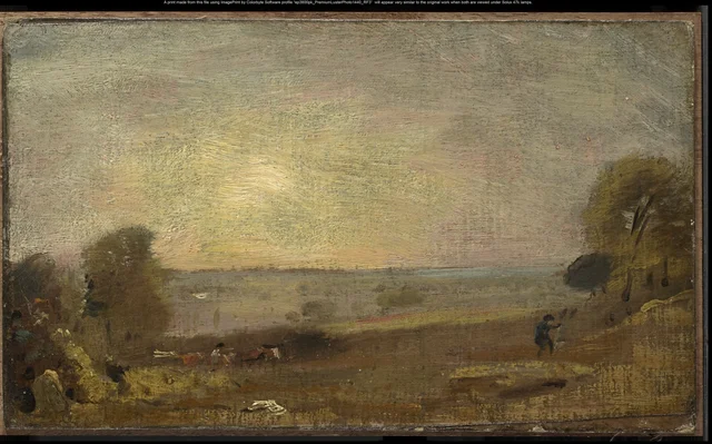 Dedham Vale from the Road to East Bergholt, Sunset
