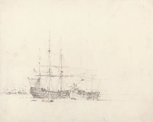 Deux navires à l'ancre