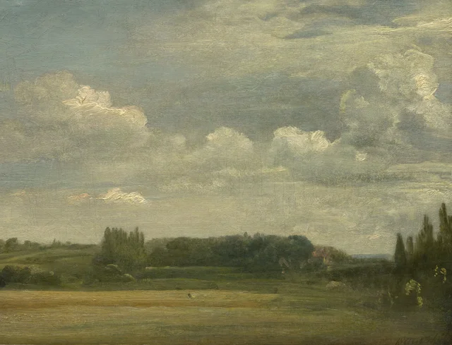 East Bergholt Common, vista hacia la rectoría