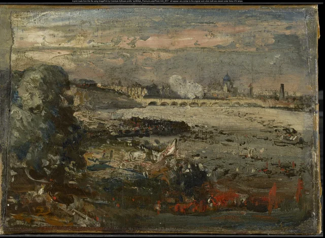 Esquisse pour « L'Inauguration du pont de Waterloo vue des marches de Whitehall, 18 juin 1817 »
