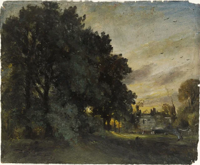 Study of a House among Trees: Evening, John Constable