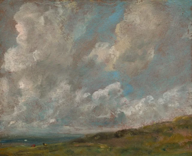 Estudio de nubes sobre un paisaje