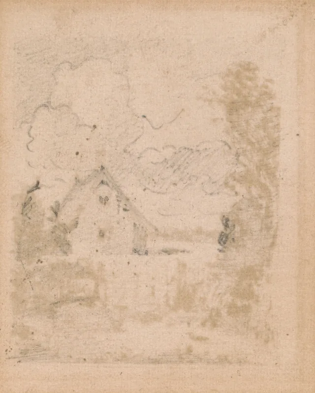 Study for Cottage in Cornfield, East Bergholt, John Constable