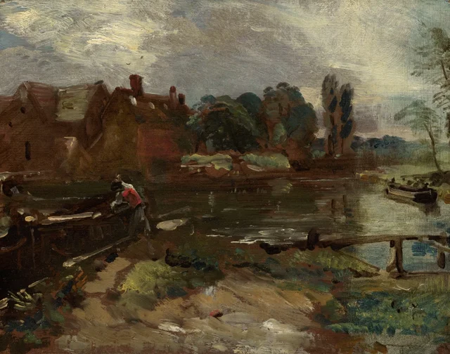 Flatford Mill vista desde la esclusa, John Constable