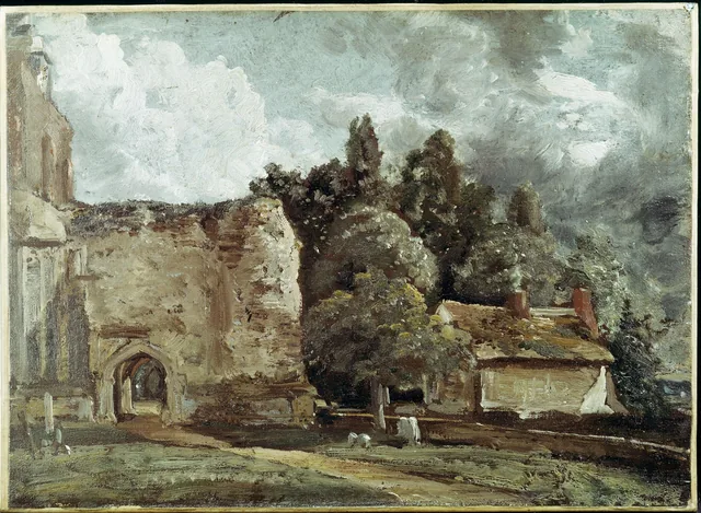 East Bergholt Church: The Ruined Tower at the West End