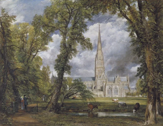 La catedral de Salisbury vista desde los terrenos del obispo