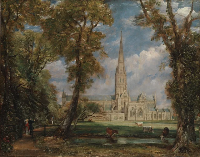 La catedral de Salisbury vista desde los terrenos del obispo