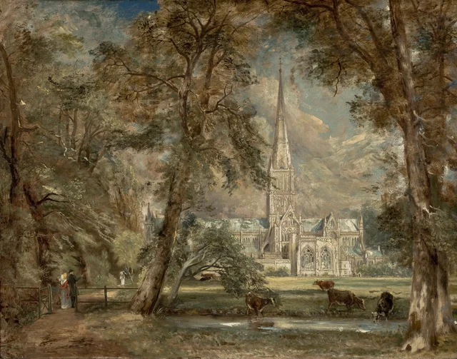 La catedral de Salisbury vista desde los jardines del obispo