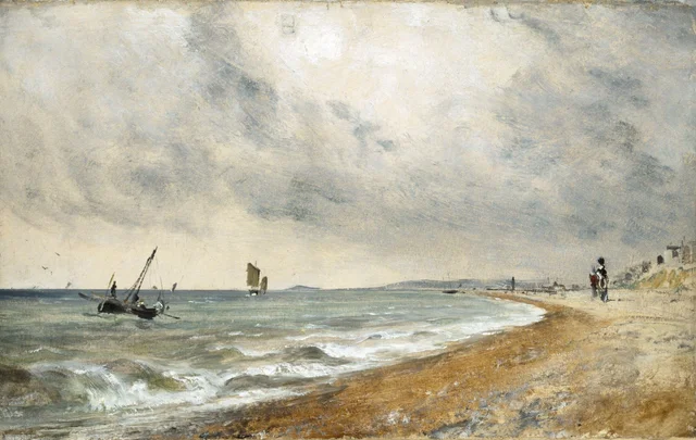 La playa de Hove, con barcos de pesca