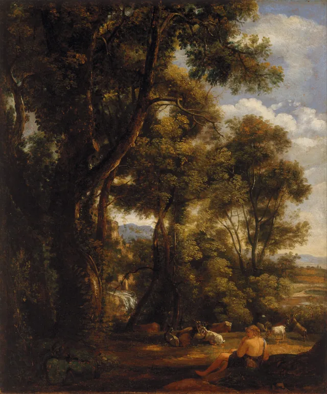 Paysage avec chevrier et chèvres (d'après Claude), John Constable