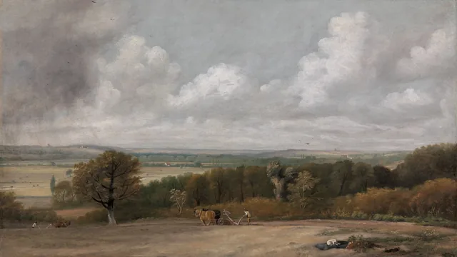 Scène de labour dans le Suffolk