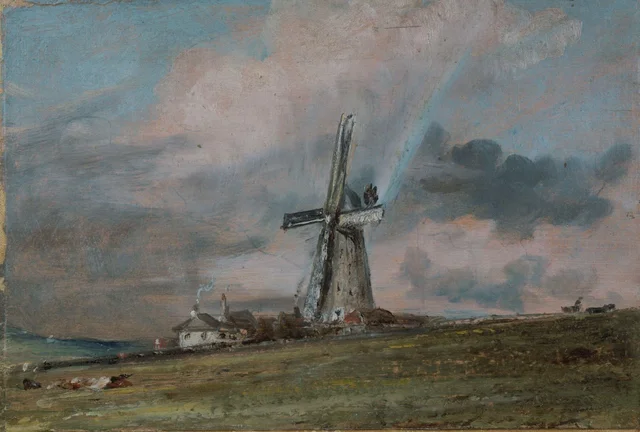 Un molino de viento en las colinas cerca de Brighton, John Constable