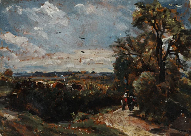 A Cart on a lane at Flatford