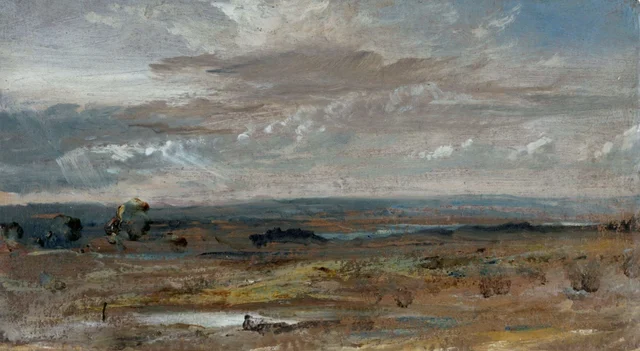 Una vista en Hampstead: atardecer, John Constable