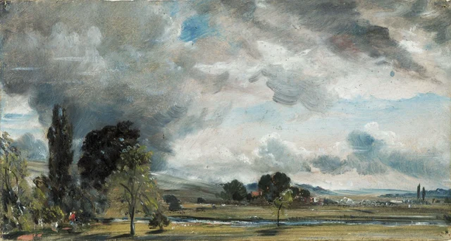 Una vista en Salisbury, desde la biblioteca de la casa del arcediano Fisher, John Constable