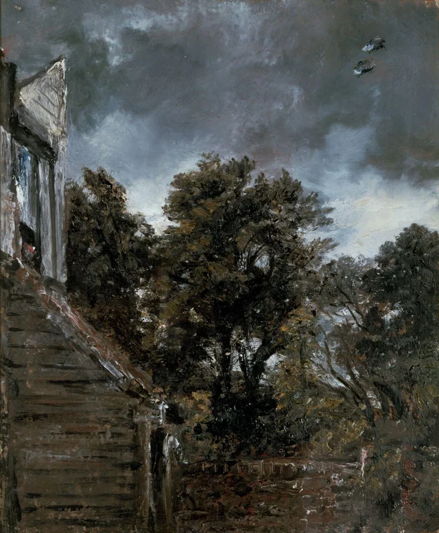 View in a Garden, with a Shed on the Left
