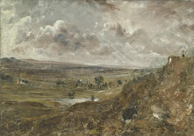 Vista de Hampstead Heath; efecto de tormenta