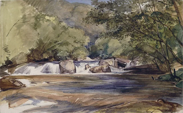 Une mare et une rivière d'Écosse, John Frederick Lewis