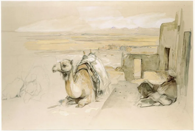 Camelos, Tebas Ocidental, Egito, John Frederick Lewis