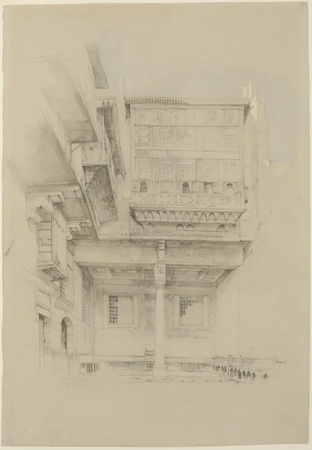 Pátio da casa do pintor, Cairo, John Frederick Lewis
