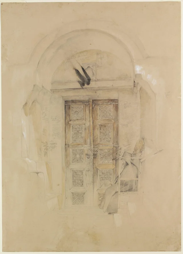 Porta da igreja, mosteiro de Santa Catarina, Sinai, John Frederick Lewis