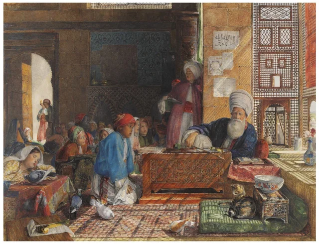 Interior de uma escola, Cairo, John Frederick Lewis