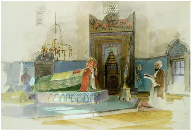 Interior do túmulo do sultão Mehmet I, Bursa, John Frederick Lewis
