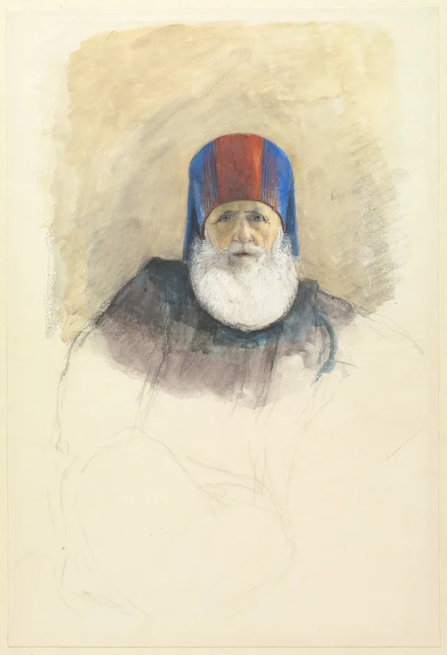 Estudo para Mehmet Ali Paxá, John Frederick Lewis