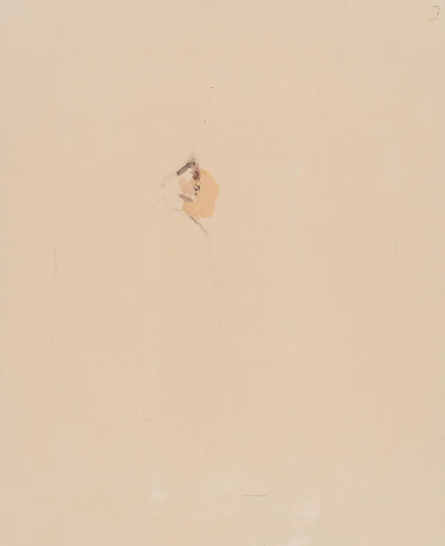Estudo de uma cabeça de perfil, John Frederick Lewis