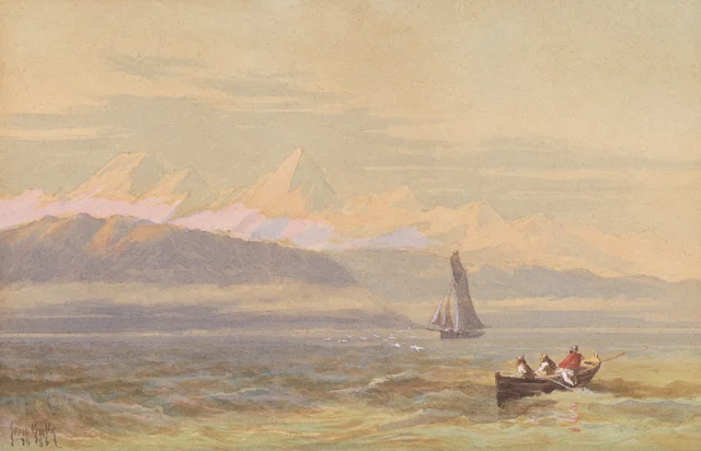 Escena costera de Nueva Zelanda, John Gully