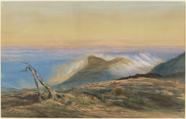 O Tongariro, o Ngauruhoe e o Ruapehu, centro da Ilha Norte, John Gully