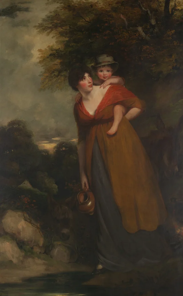 La Sra. Richard Brinsley Sheridan (Hester Jane Ogle, 1775 o 1776-1817) y su hijo (Charles Brinsley Sheridan, 1796-1843), John Hoppner