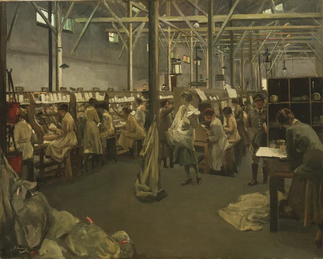 Agência postal militar nº 3, Boulogne, 1919, John Lavery