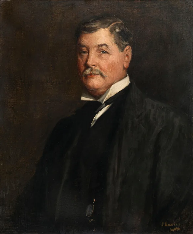 Retrato de T.P. O'Connor, parlamentar e jornalista