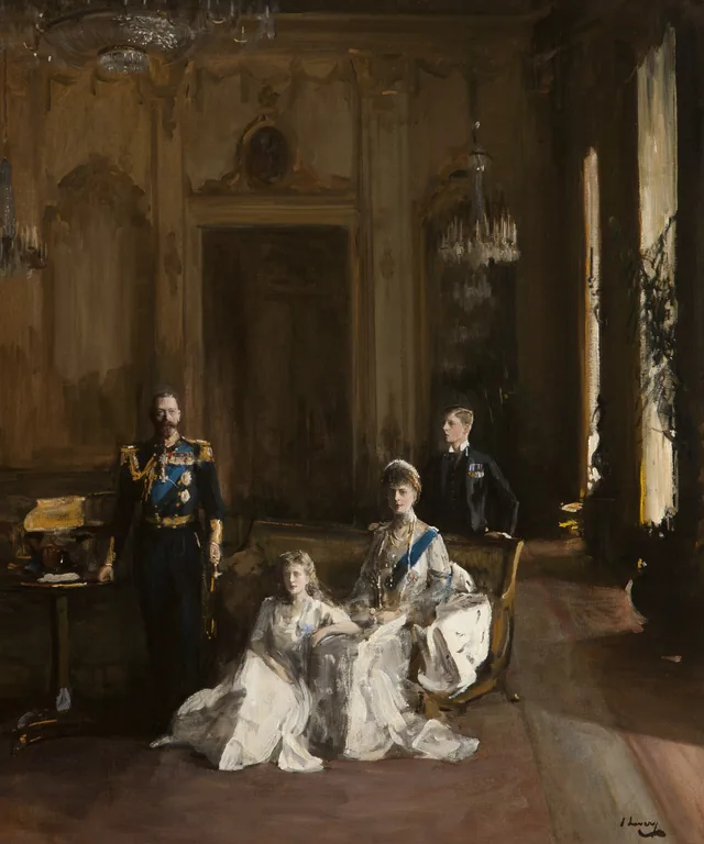 Segundo estudo para o rei, a rainha, o príncipe de Gales e a princesa Mary, palácio de Buckingham