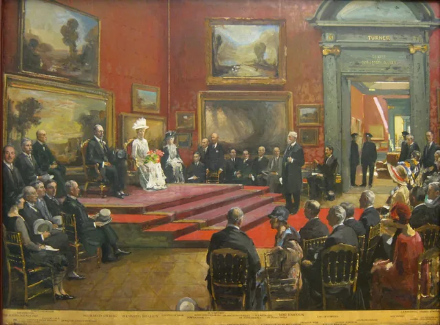 L'ouverture des galeries d'art étranger moderne et Sargent à la Tate Gallery, 26 juin 1926, John Lavery