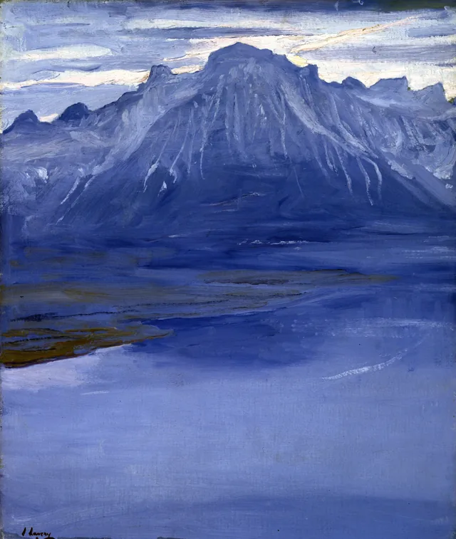 Crepúsculo, lago Léman, John Lavery