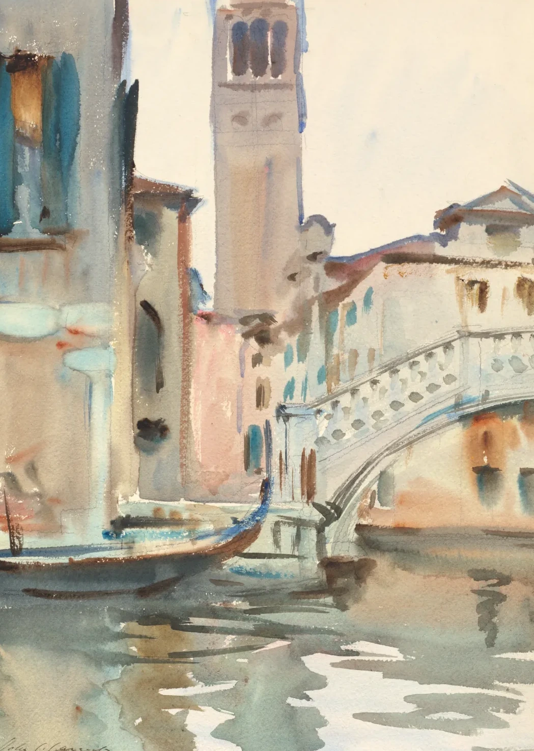 A Bridge and Campanile, Venice, John Singer Sargent