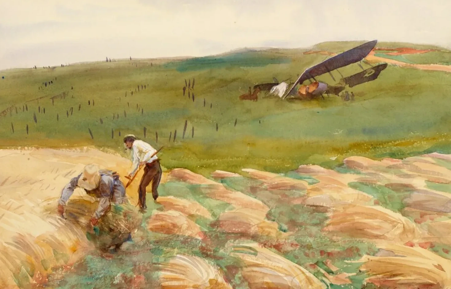 A Crashed Aeroplane, John Singer Sargent