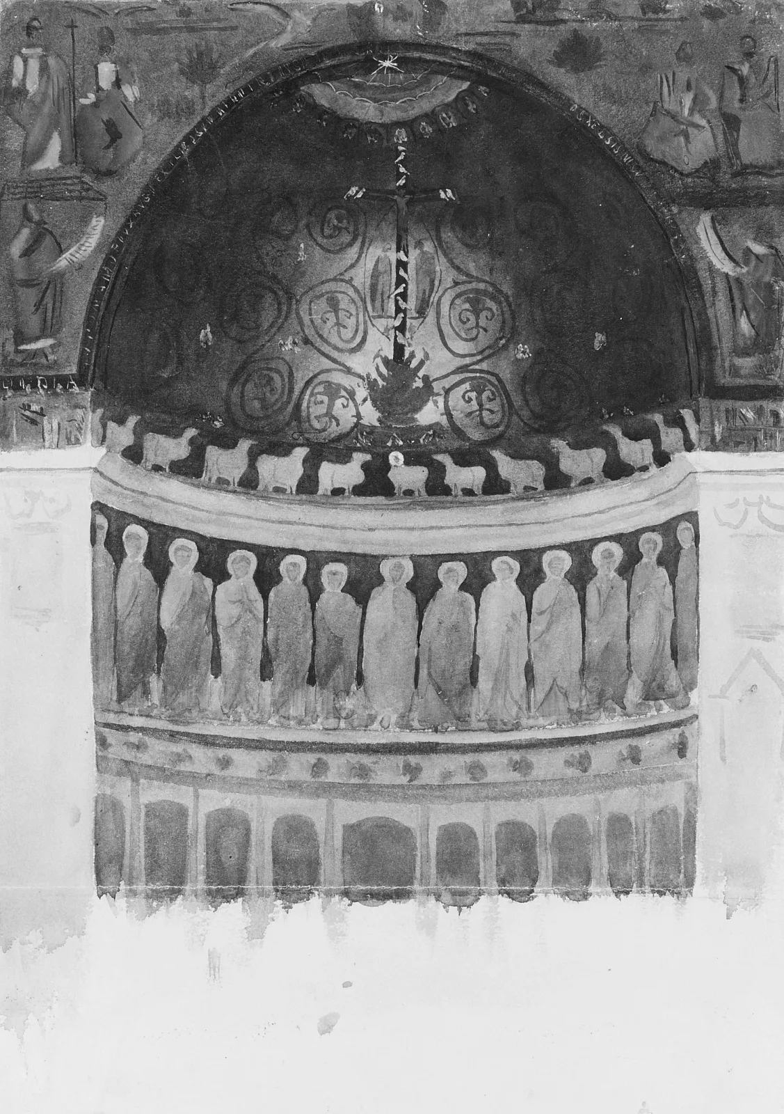Apse Mosaic, San Clemente, Rome, John Singer Sargent