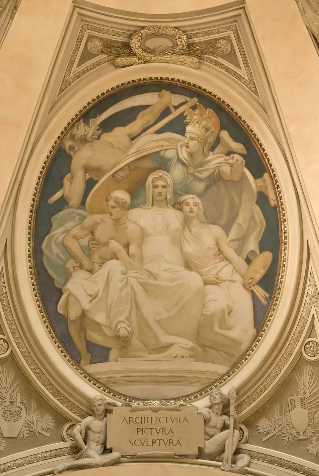 Architecture, Painting and Sculpture Protected by Athena from the Ravages of Time, John Singer Sargent