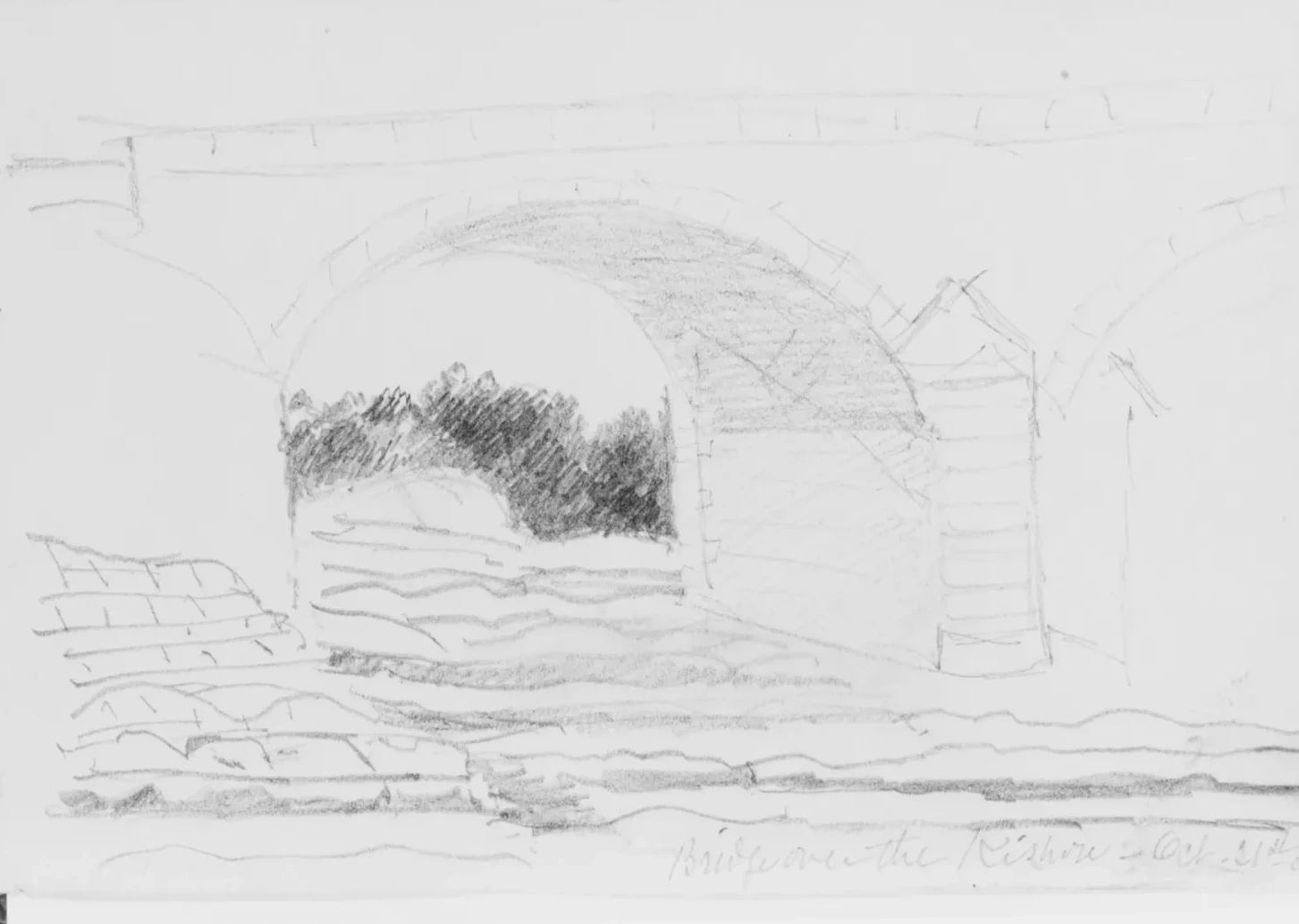 Bridge Over the Kishore, 1904 (from Sketchbook), John Singer Sargent