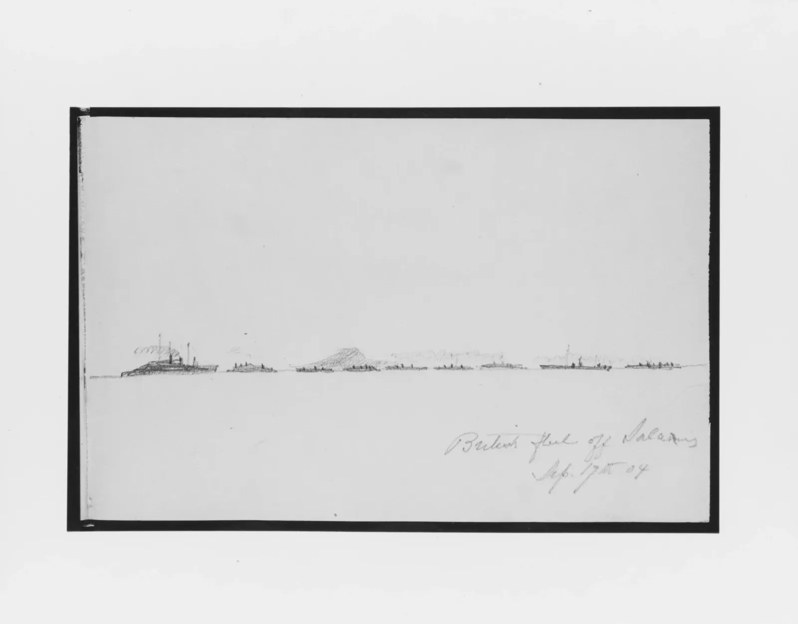 British Fleet off Salamis (from Sketchbook), John Singer Sargent