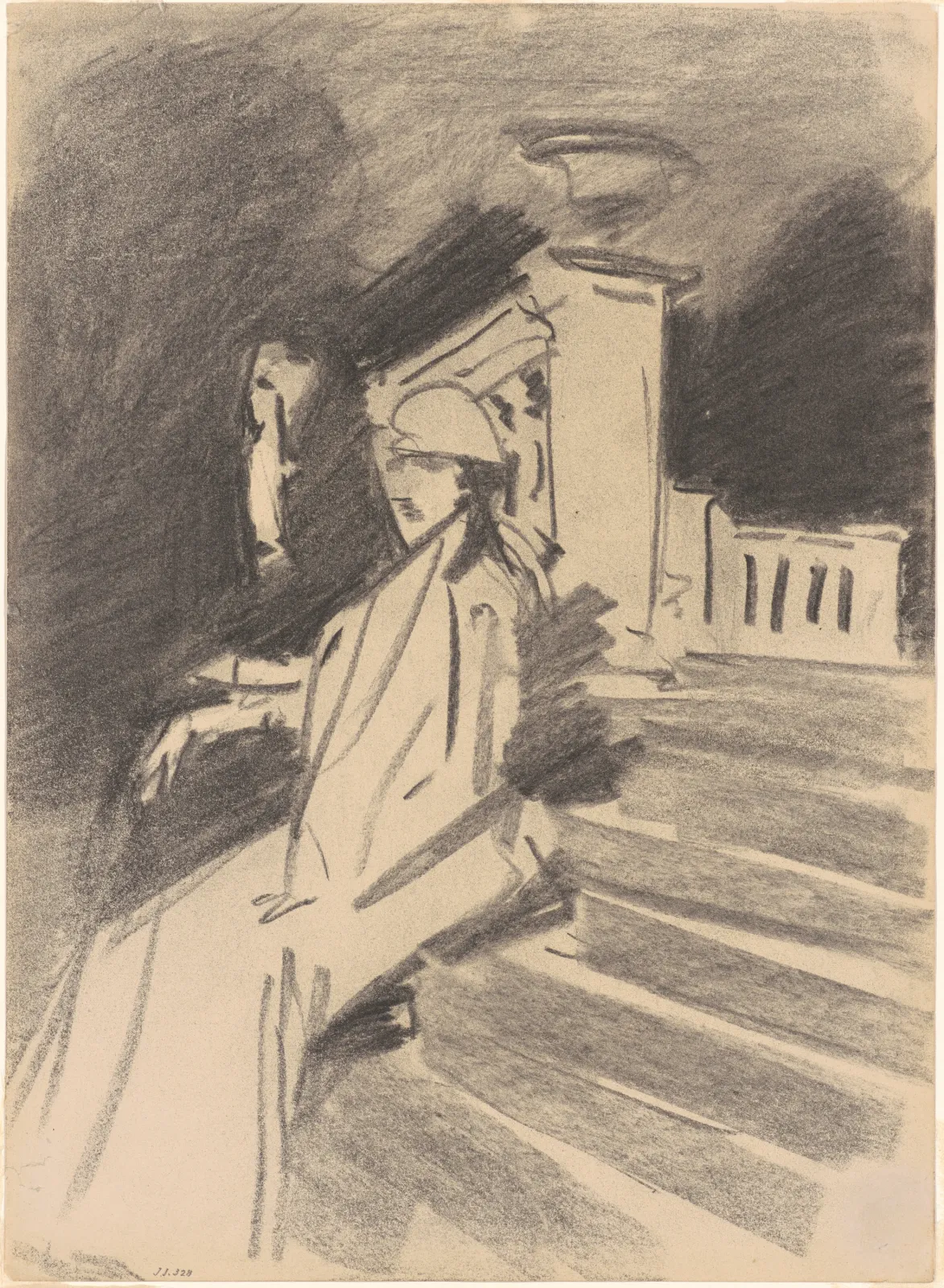 By the Fountain, Villa Torlonia, Frascati, Italy, John Singer Sargent