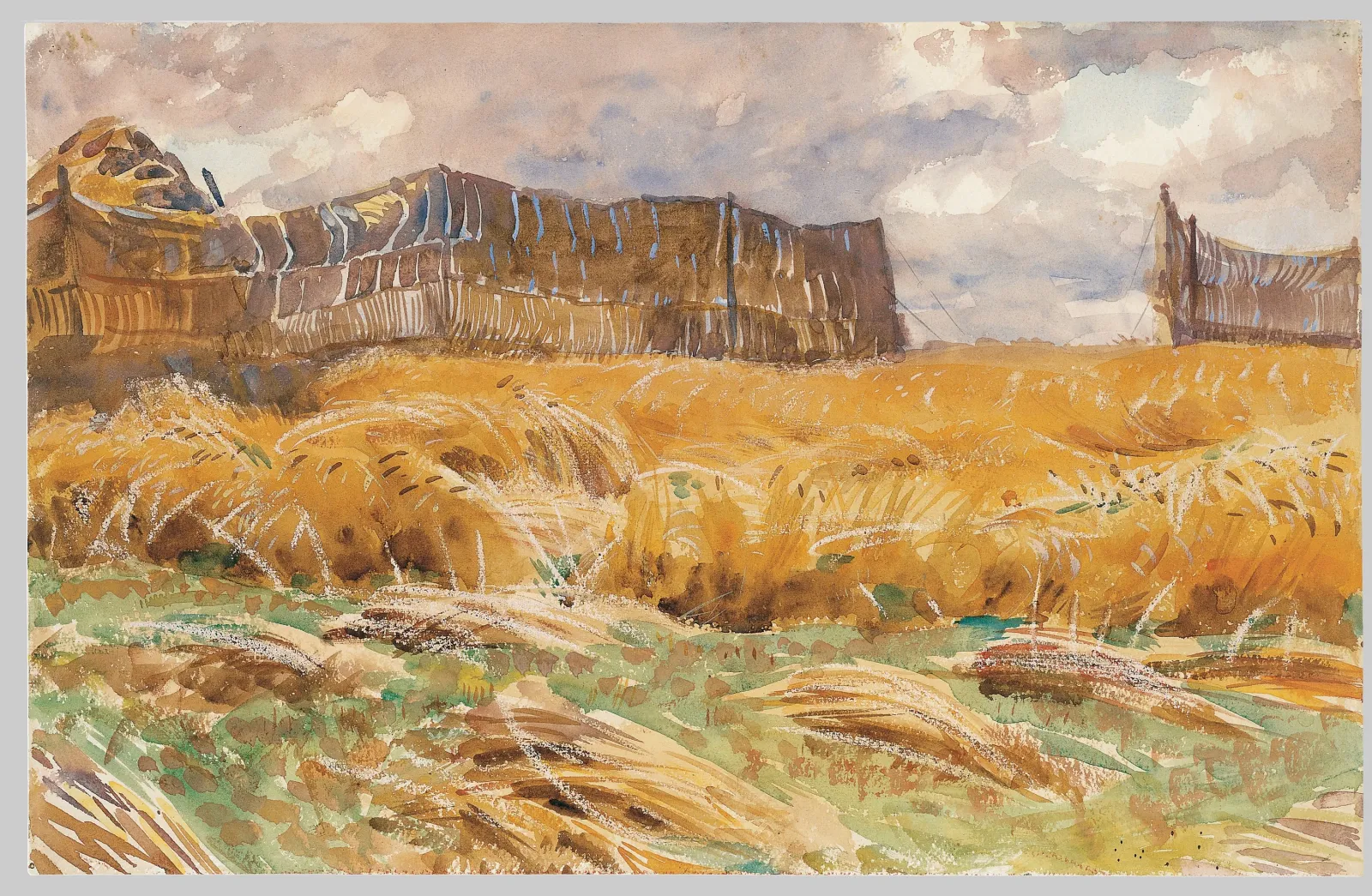 Camouflaged Field in France, John Singer Sargent