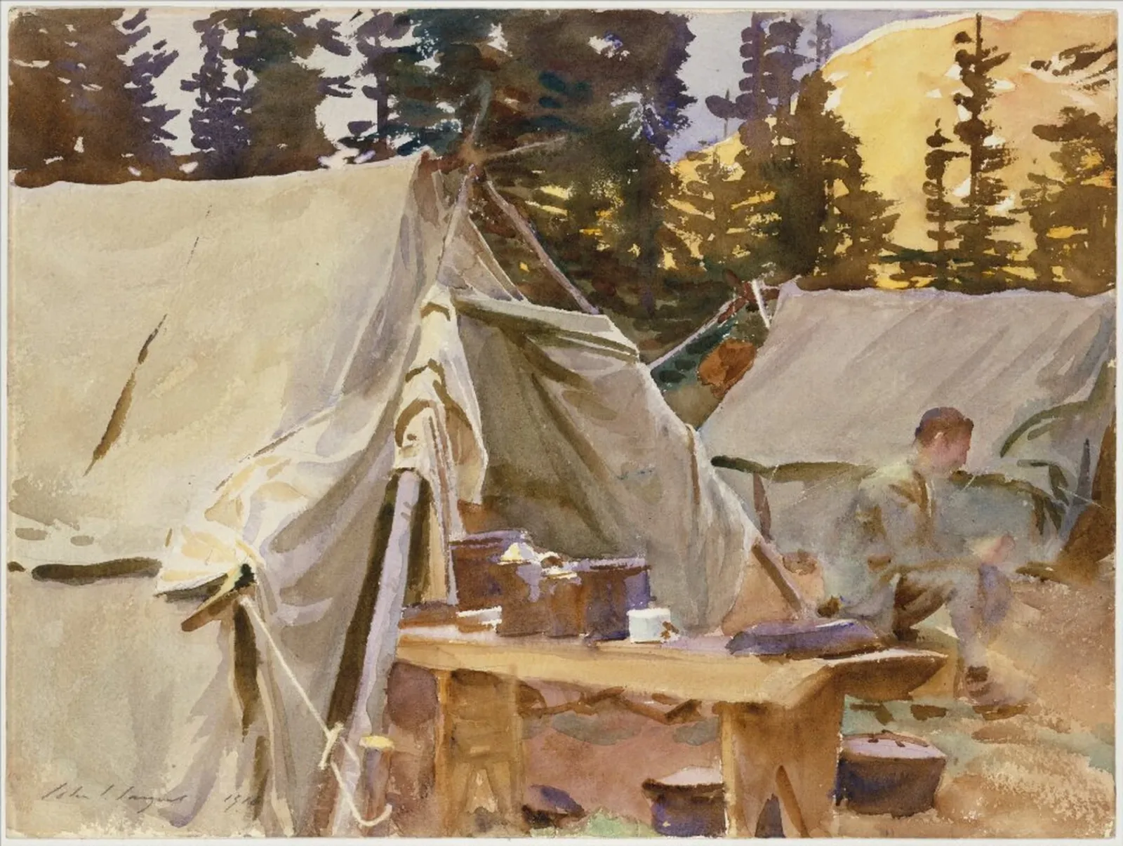 Camp at Lake O'Hara, John Singer Sargent