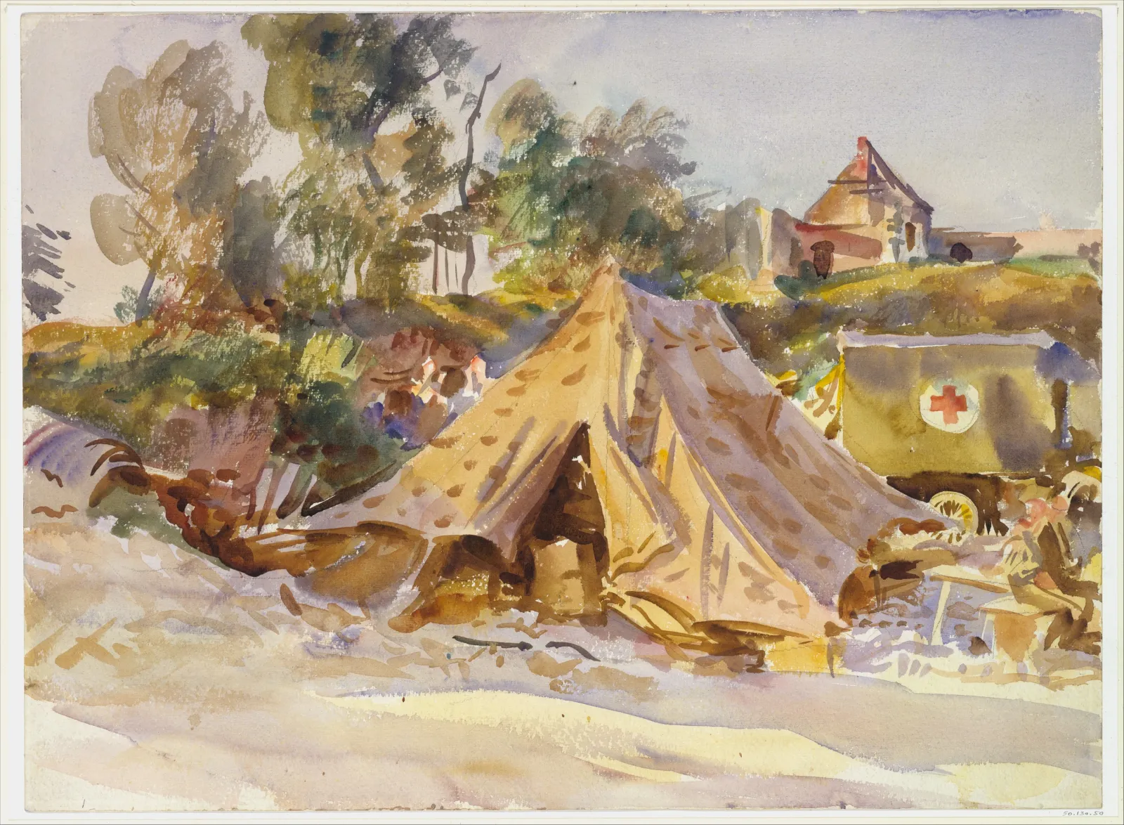 Camp with Ambulance, John Singer Sargent