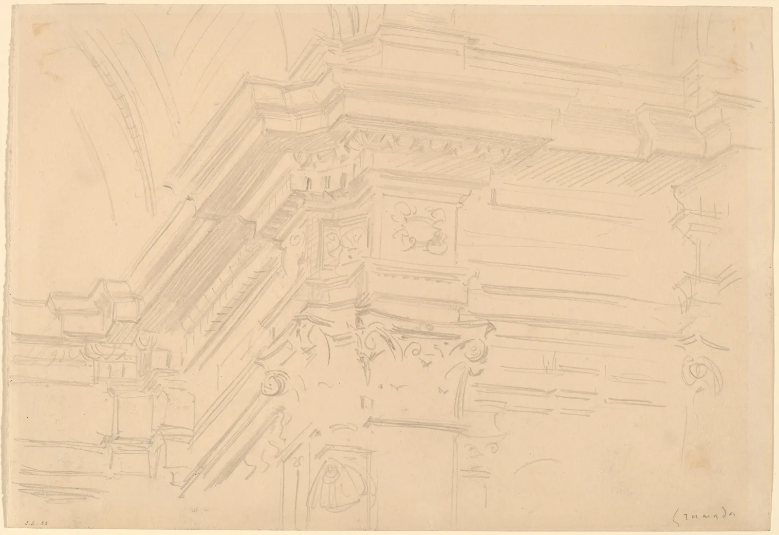 Capilla Real Entablature, Granada, John Singer Sargent