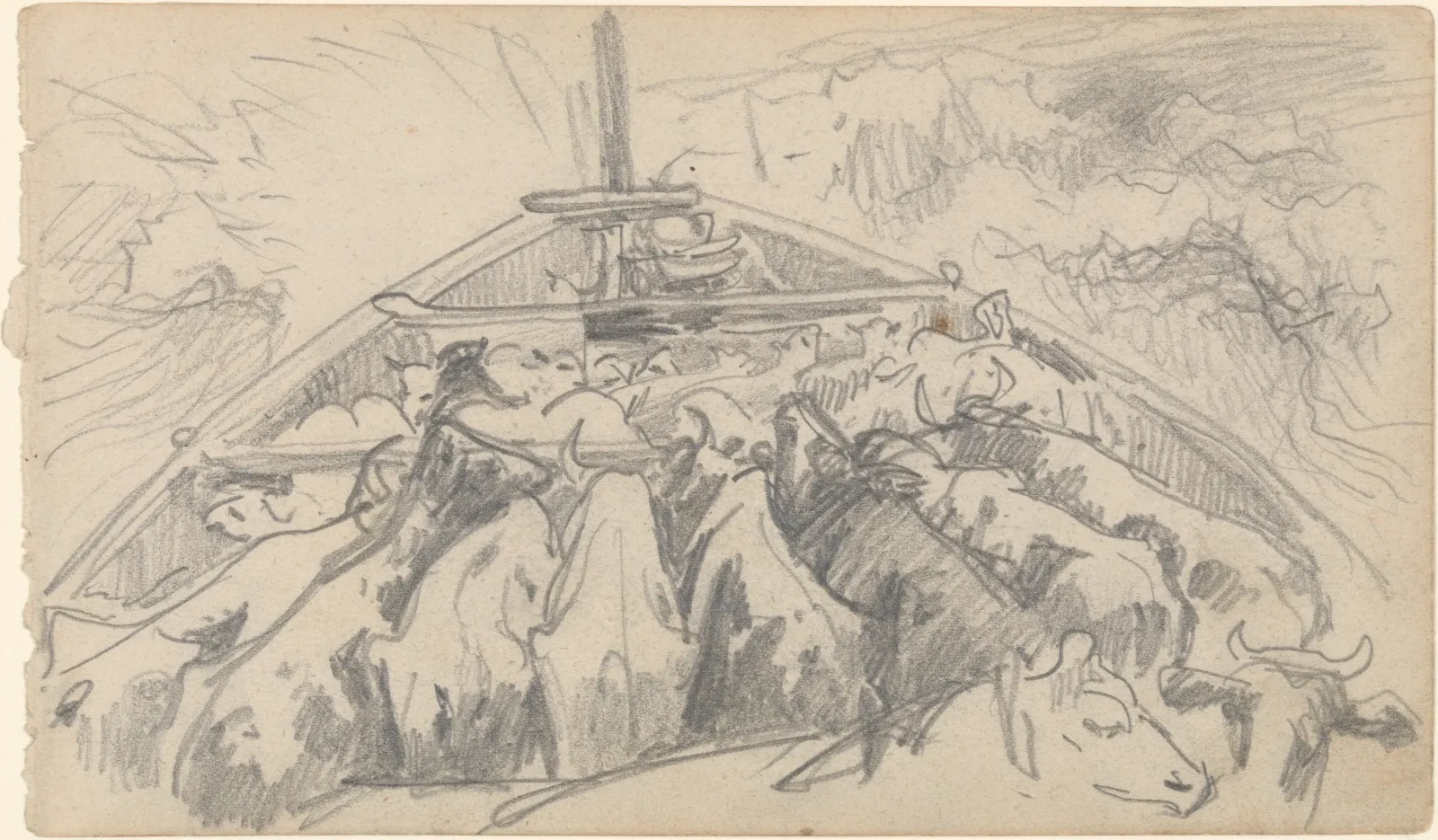 Cattle in Stern of a Boat, John Singer Sargent